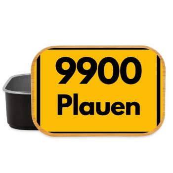 ALTE POSTLEITZAHL 9900 PLAUEN SACHSEN - Lunch Box - Schwarz - Vorne