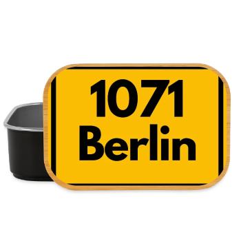 ALTE POSTLEITZAHL PLZ BERLIN 1071 BERLIN OSTALGIE - Lunch Box - Schwarz - Vorne