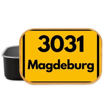 ALTE POSTLEITZAHL PLZ SACHSEN ANHALT 3031MAGDEBURG - Lunch Box - Schwarz - Vorne