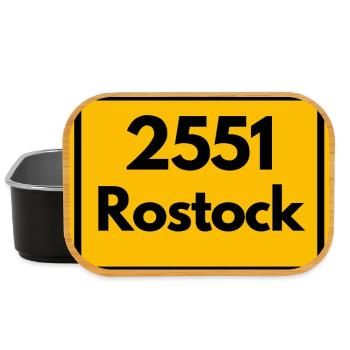 ALTE POSTLEITZAHL PLZ 2551 ROSTOCK MECKPOMM  - Lunch Box - Schwarz - Vorne