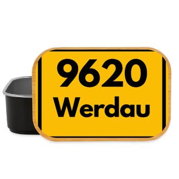 ALTE POSTLEITZAHL PLZ 9620 WERDAU SACHSEN OSTALGIE - Lunch Box - Schwarz - Vorne