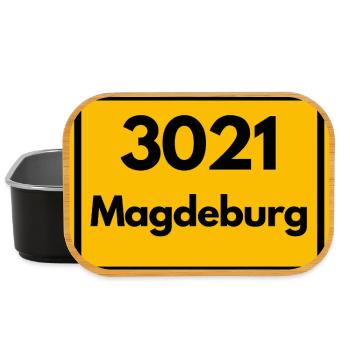 ALTE POSTLEITZAHL 3021 PLZ 39104 MAGDEBURG SACHSEN - Lunch Box - Schwarz - Vorne