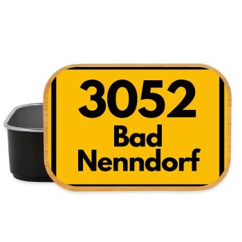 ALTE POSTLEITZAHL 3052 PLZ 31542 BAD NENNDORF  - Lunch Box - Schwarz - Vorne