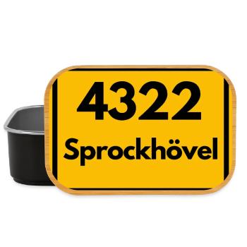 ALTE POSTLEITZAHL 4322 PLZ 45549 SPROCKHÖVEL NRW - Lunch Box - Schwarz - Vorne