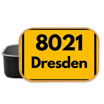 ALTE POSTLEITZAHL 8021 PLZ 01067 DRESDEN SACHSEN - Lunch Box - Schwarz - Vorne