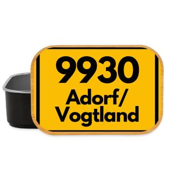 ALTE POSTLEITZAHL 9930 PLZ 08626 ADORF VOGTLAND SN - Lunch Box - Schwarz - Vorne