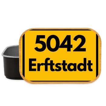 ALTE POSTLEITZAHL 5042 PLZ 50374 ERFTSTADT NRW - Lunch Box - Schwarz - Vorne