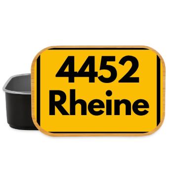 ALTE POSTLEITZAHL 4452 PLZ 48431 RHEINE NRW - Lunch Box - Schwarz - Vorne