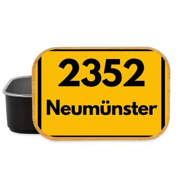 ALTE POSTLEITZAHL 2352 PLZ 24534 NEUMÜNSTER SH - Lunch Box - Schwarz - Vorne