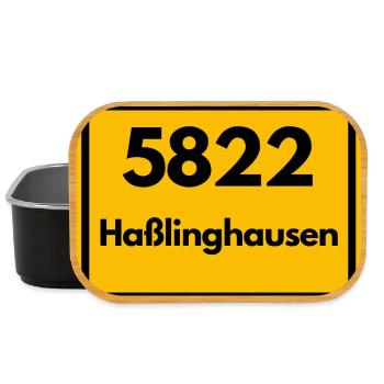 ALTE POSTLEITZAHL 5822 PLZ 45549 HASSLINGHAUSEN - Lunch Box - Schwarz - Vorne