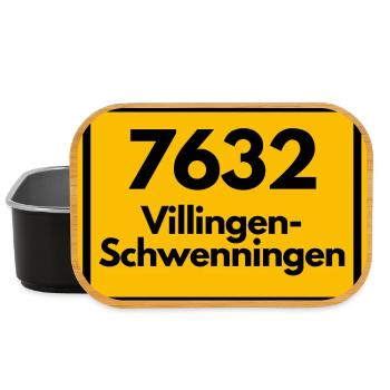 ALTE POSTLEITZAHL 7632 PLZ VILLINGEN SCHWENNINGEN - Lunch Box - Schwarz - Vorne