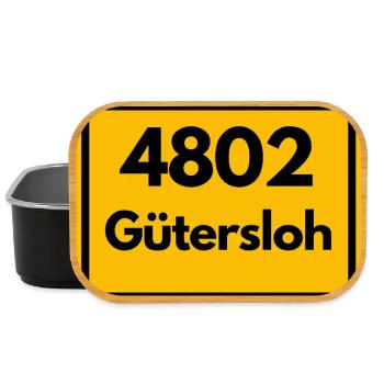 ALTE POSTLEITZAHL 4802 PLZ 33330 GÜTERSLOH NRW - Lunch Box - Schwarz - Vorne