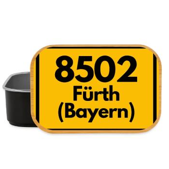 ALTE POSTLEITZAHL 8502 PLZ 90762 FÜRTH BAYERN - Lunch Box - Schwarz - Vorne
