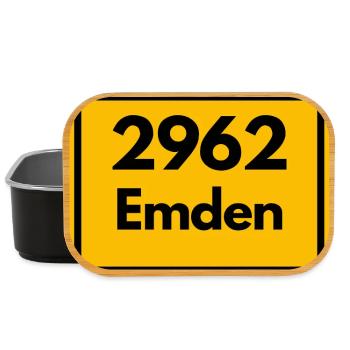 ALTE POSTLEITZAHL 2962 PLZ 26721 EMDEN NIEDERSACHS - Lunch Box - Schwarz - Vorne