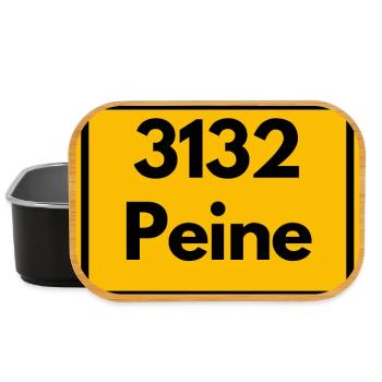 ALTE POSTLEITZAHL 3132 PLZ 31224 PEINE NIEDERSACHS - Lunch Box - Schwarz - Vorne