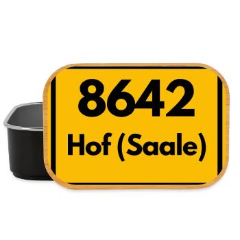 ALTE POSTLEITZAHL 8642 PLZ 95028 HOF SAALE BAYERN - Lunch Box - Schwarz - Vorne