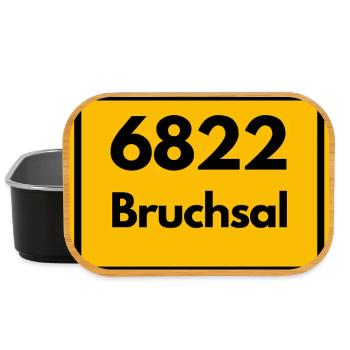 ALTE POSTLEITZAHL 6822 PLZ 76646 BRUCHSAL BAWÜ - Lunch Box - Schwarz - Vorne