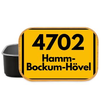 ALTE POSTLEITZAHL 4702 PLZ 59075 HAMM BOCKUM HÖVEL - Lunch Box - Schwarz - Vorne