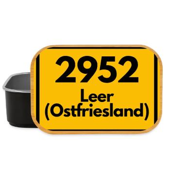 ALTE POSTLEITZAHL 2952 PLZ 26789 LEER OSTFRIESLAND - Lunch Box - Schwarz - Vorne