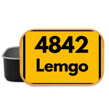ALTE POSTLEITZAHL 4842 PLZ 32657 LEMGO NRW - Lunch Box - Schwarz - Vorne