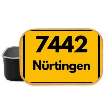 ALTE POSTLEITZAHL 7442 PLZ 72622 NÜRTINGEN BAWÜ - Lunch Box - Schwarz - Vorne