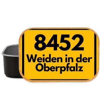 ALTE POSTLEITZAHL 8452 PLZ WEIDEN IN DER OBERPFALZ - Lunch Box - Schwarz - Vorne