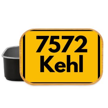 ALTE POSTLEITZAHL 7572 PLZ 77694 KEHL BAWÜ - Lunch Box - Schwarz - Vorne