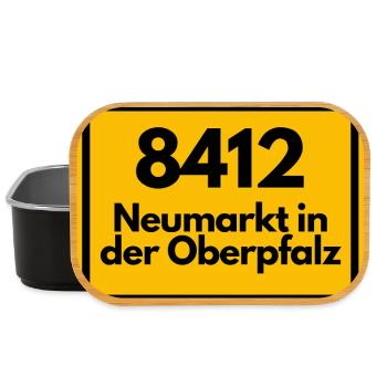 ALTE POSTLEITZAHL 8412 PLZ NEUMARKT I D OBERPFALZ - Lunch Box - Schwarz - Vorne