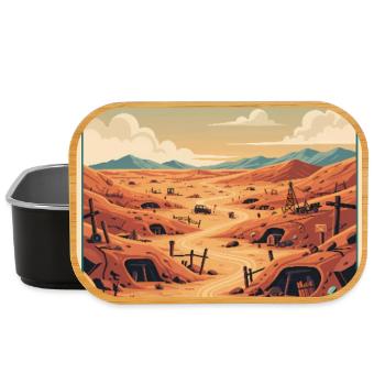 Entdecken Sie das Outback von Coober Pedy in Australien - Lunch Box - Schwarz - Vorne