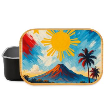 Philippinen Flaggen Design - Lunch Box - Schwarz - Vorne