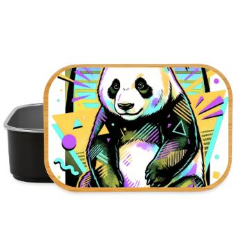 panda - Lunch Box - black - Front