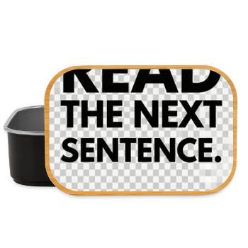 Rebelle Typo: Do Not Read The Next Sentence - Boîte à goûter - noir - Devant