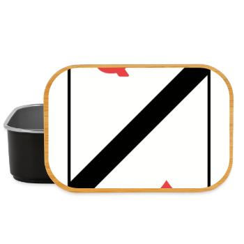 Queen of Hearts playing card Poker card - Lunch Box - black - Front