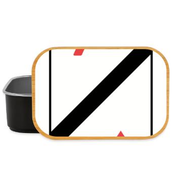 Karo Sieben Spielkarte Pokerkarte - Lunch Box - Schwarz - Vorne