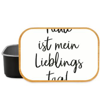 Heute ist mein Lieblingstag - Lunch Box - Schwarz - Vorne