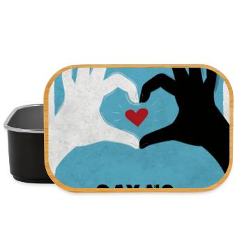 Say no to racism – Sag nein zu Rassismus - Lunch Box - Schwarz - Vorne