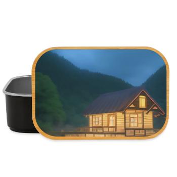 Charming lakeside cabin - Lunch Box - black - Front