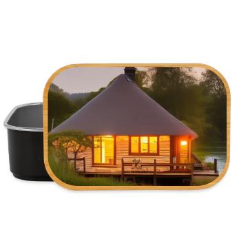 Charming lakeside cabin - Lunch Box - black - Front
