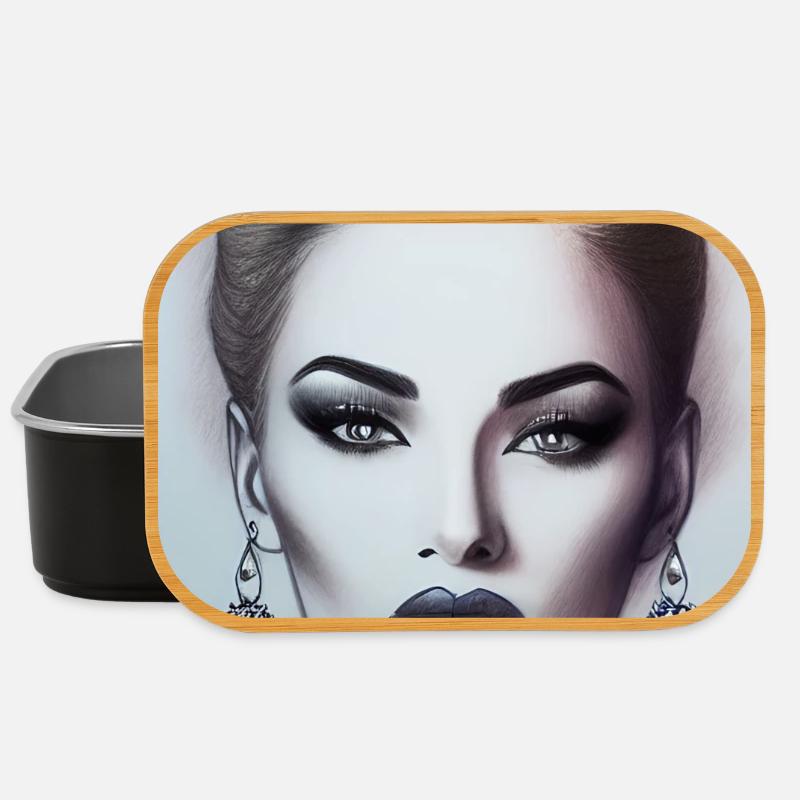 Frau mit Schmuck - Lunch Box - Schwarz