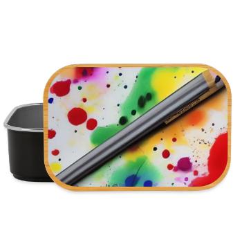 Splashes of paint - Lunch Box - black - Front