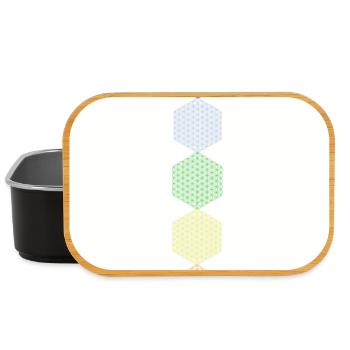 Blume des Lebens - 5. Dimension - 7 Chakren Poster - Lunch Box - Schwarz - Vorne