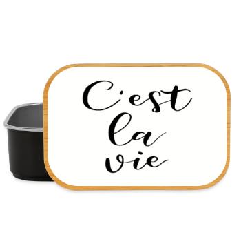 C'est la vie Poster Design - Lunch Box - Schwarz - Vorne