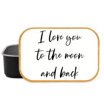 I love you to the moon and back Poster Design - Lunch Box - black - Front