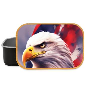 Bald Eagel - Patriotic - Lunch Box - black - Front