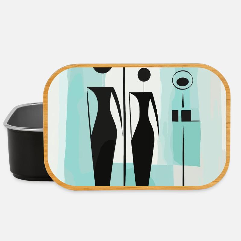 Geometrische Pendelfiguren - Lunch Box - Schwarz