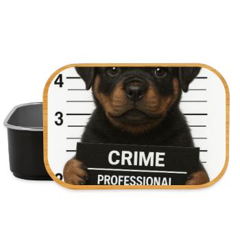 Rottweiler Welpe – Herz gestohlen - Lunch Box - Schwarz - Vorne
