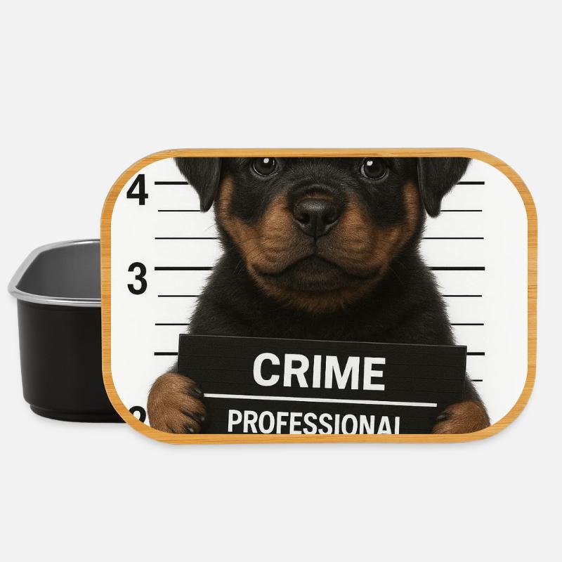 Rottweiler Welpe – Herz gestohlen - Lunch Box - Schwarz