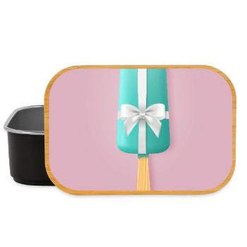 Pastel Popsicle Gift Ribbon - Lunch Box - black - Front