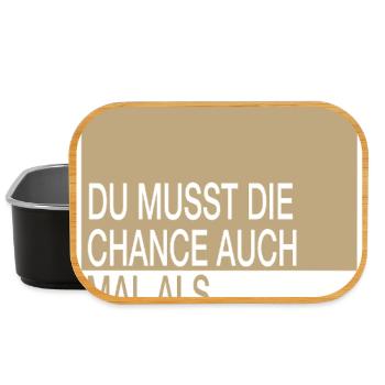 Du musst die Chance auch mal als Krise sehen - Lunch Box - Schwarz - Vorne