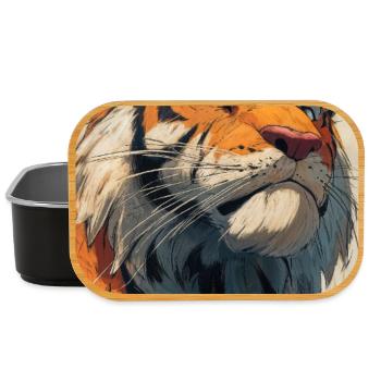 Illustration eines Tigers - Lunch Box - Schwarz - Vorne